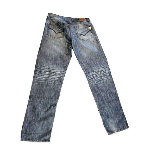 GS115 Jeans Men Sz 36 Blue Denim Straight Leg Everyday Workwear - Picture 6 of 7